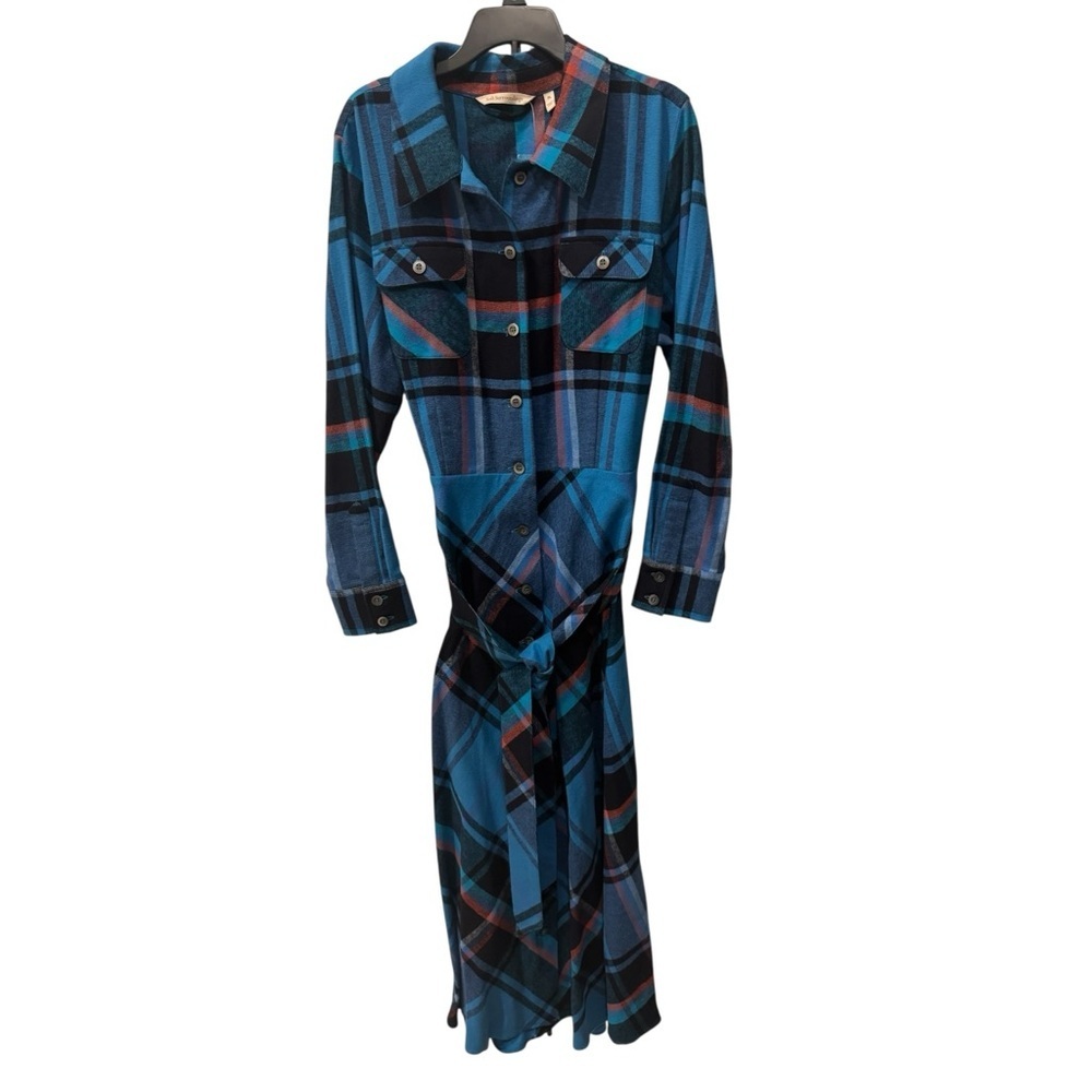 Soft Surroundings women's flannel plaid dress size PL